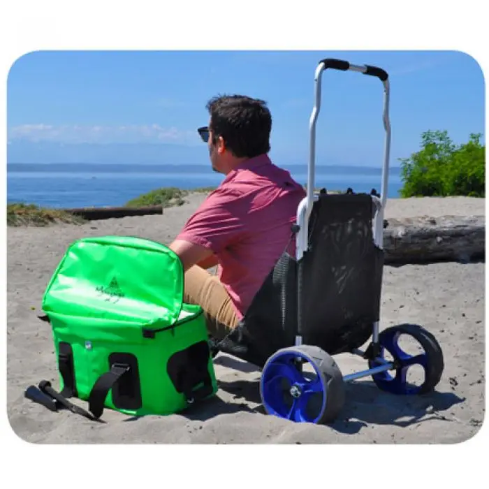 Easy to transport beach trailer for bike