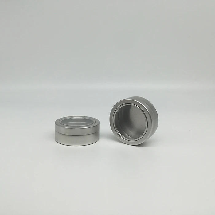20g Aluminum Tin Box with Transparent Window, 20ml Round Tin Can with Clear Window and Slip Lid