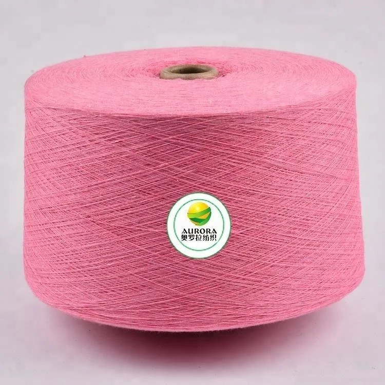 Core spun polyester fancy working gloves knitting yarn top level working glove yarn 70/48 raw white for knitting yarns