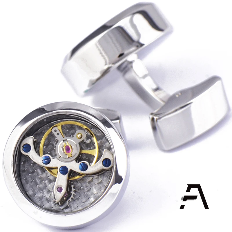 Серебряные запонки для мужских часов с турбийоном, оптовая продажа
