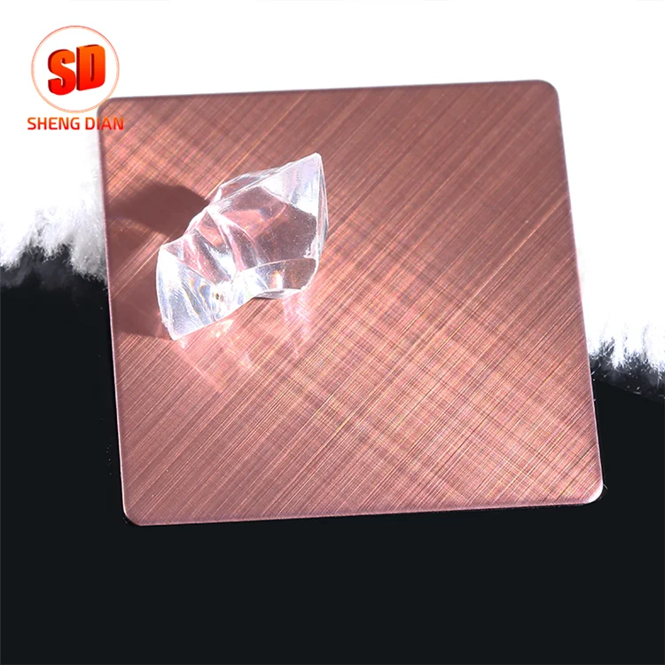 Hot Products Customized Decorative 304 Art Matte PVD Coffee Gold Color Stainless Steel Sheet