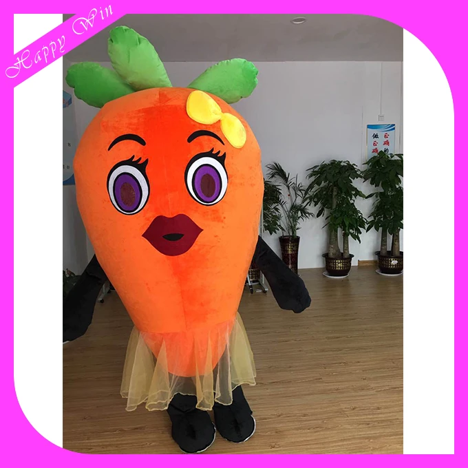 Customized softy inflatable plush carrot mascot costumes advertising carrot walking costumes for sale