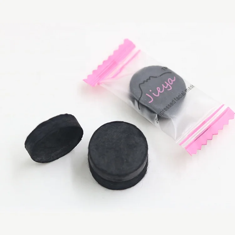 Custom High quality 100% pure cotton face mask  smooth skin care DIY compressed facial sheet mask