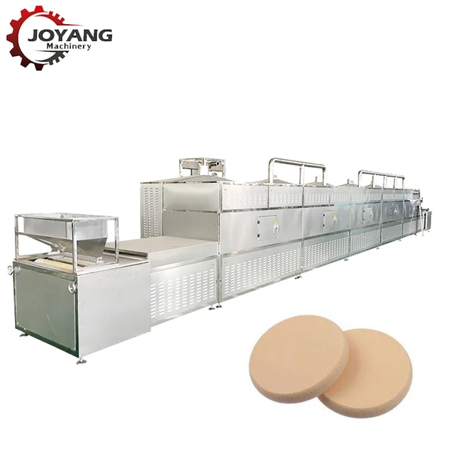 
12KW Tunnel Belt Type Make Up Sponge Microwave Dryer 