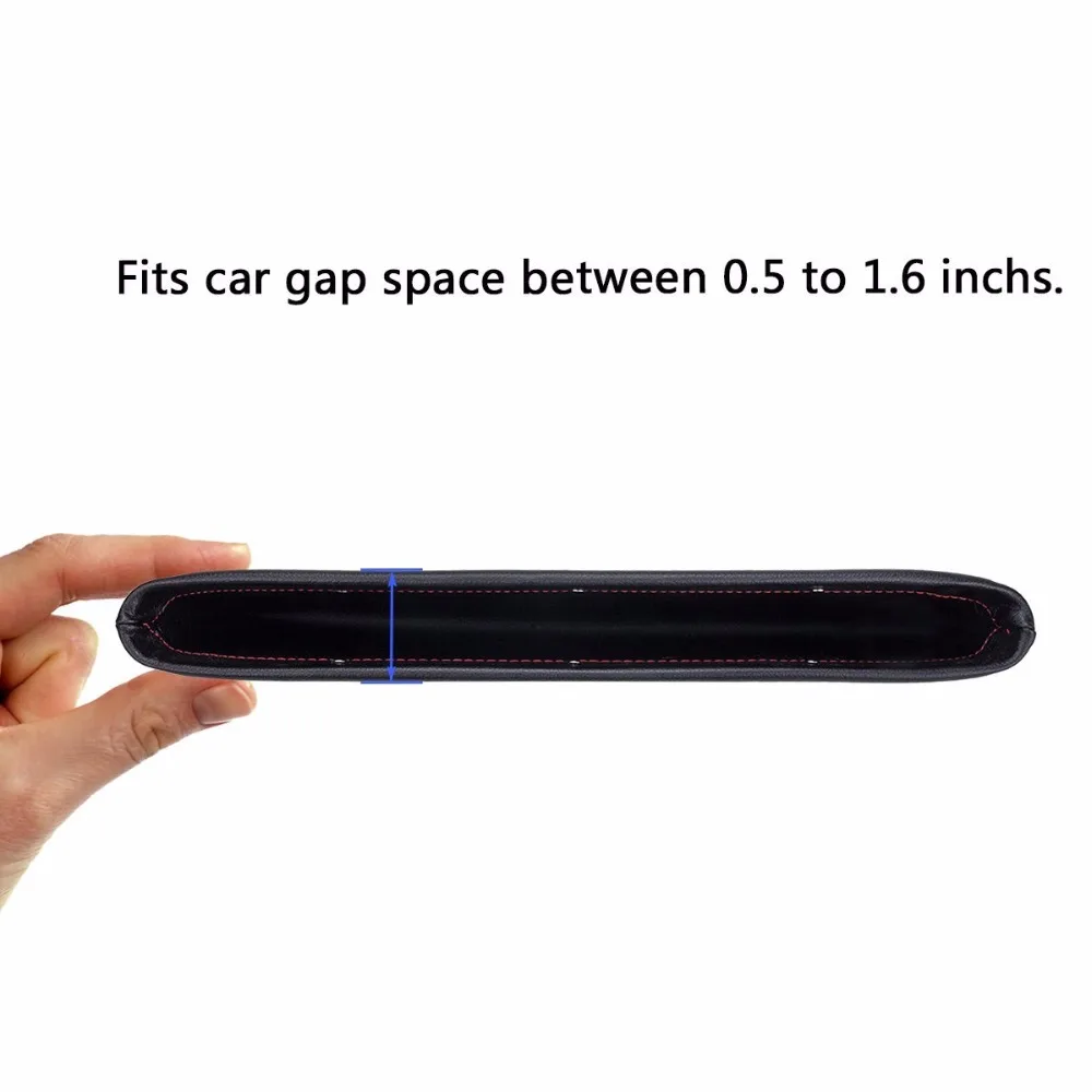 
Auto Car Back Seat Side Door Gap Filler Box Organizer With Durable PU Leather 