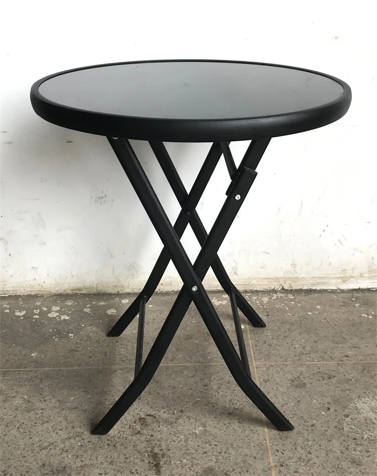 
Metal Steel Home Round Outdoor Cafe Terrace Foldable Folding 60cm Bistro Patio Garden Table 