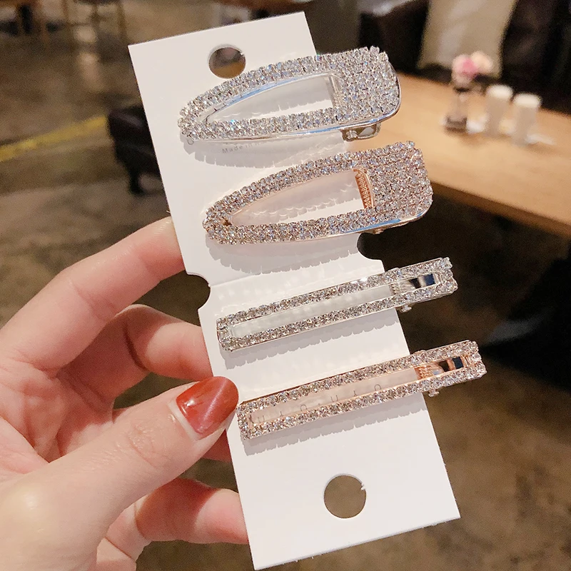 Новинка, модные роскошные заколки для волос AHC19584 со стразами, заколка-пряжка с аллигатором, заколки для волос в форме сердца для свадьбы, для женщин и девочек, оптовая продажа