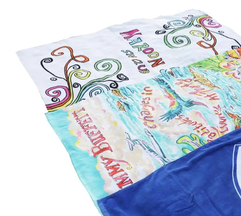 Customized Design Heat Transfer Printing Cotton Beach towel