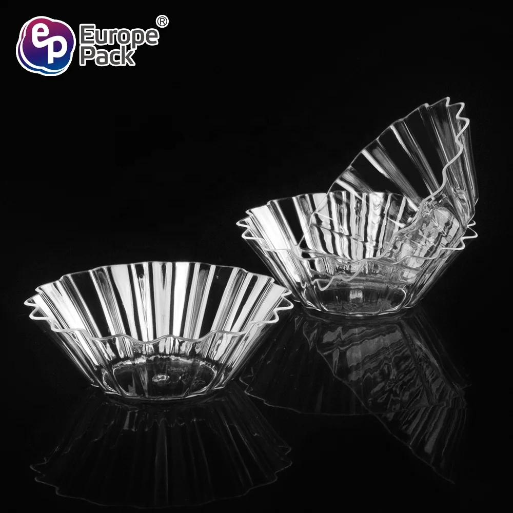 Shantou manufacturer direct disposable 4.2ml clear PS flower shape dish