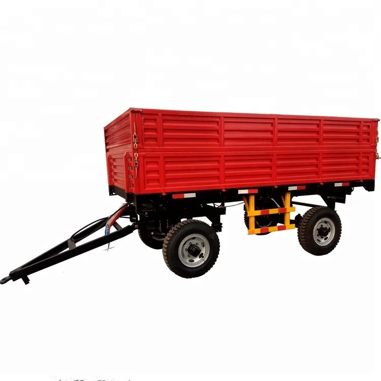 Factory direct price 2 ton to 4 ton single axle mini small farm tractor trailer for walking tractor and wheeled tractor