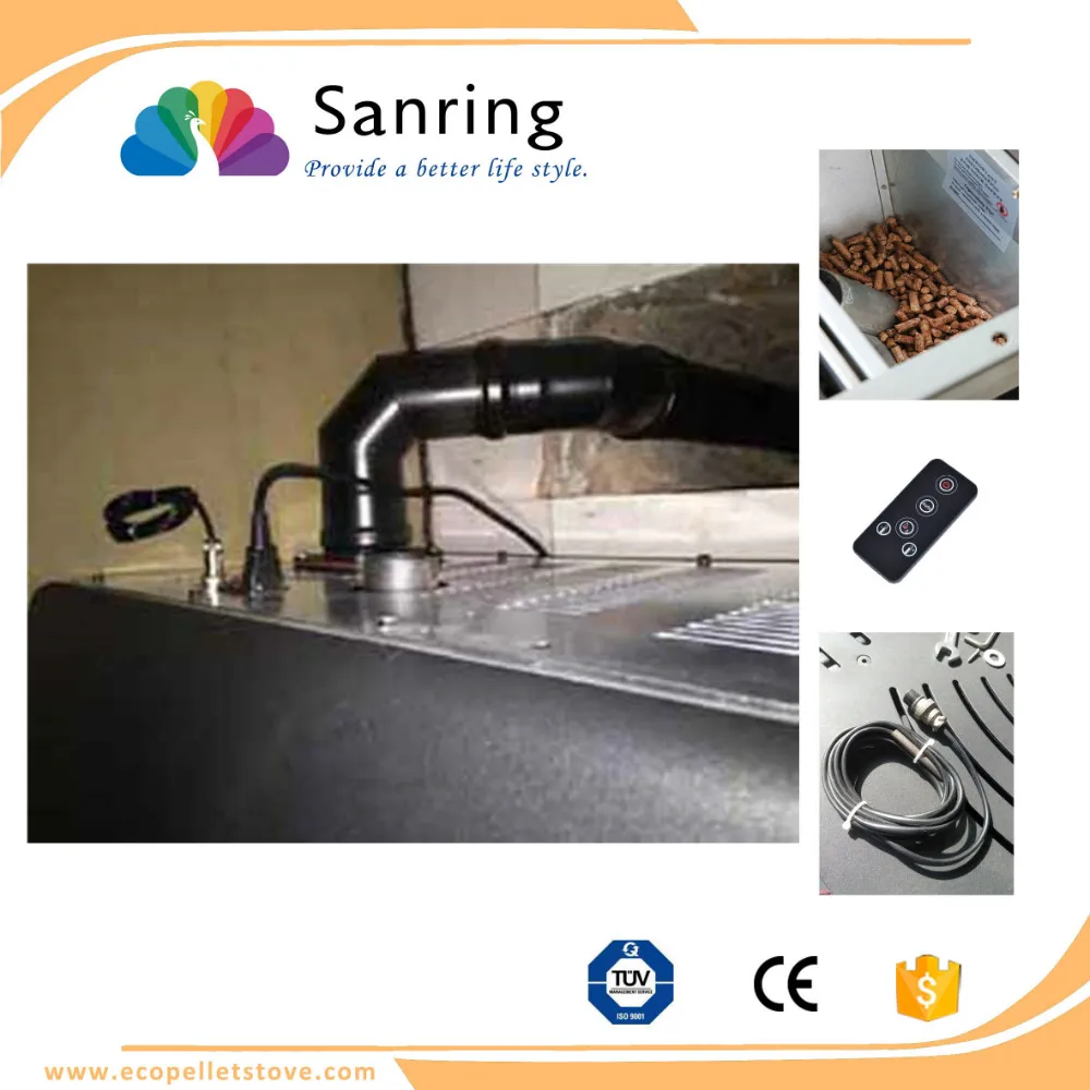 pelet machine wood pellet wood burning stove with water jacket with CE & TUV