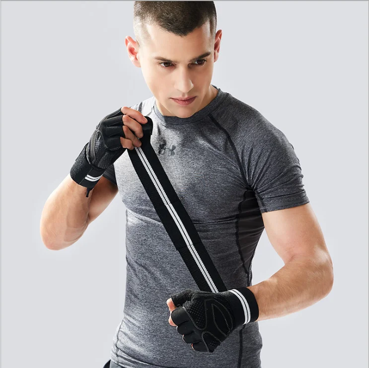 Hot Sale Custom Gym Workout Gloves Wrist Straps Padded Weight Lifting Gloves half finger weight lifting gloves