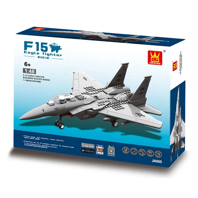 WANGE fashion design ABS plastic fighter model brick toys for boys