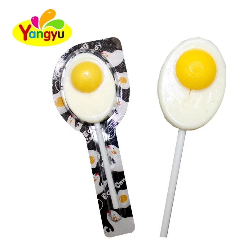 Box Packing Halal Poached Egg Lollipop Hard Candy Sweet