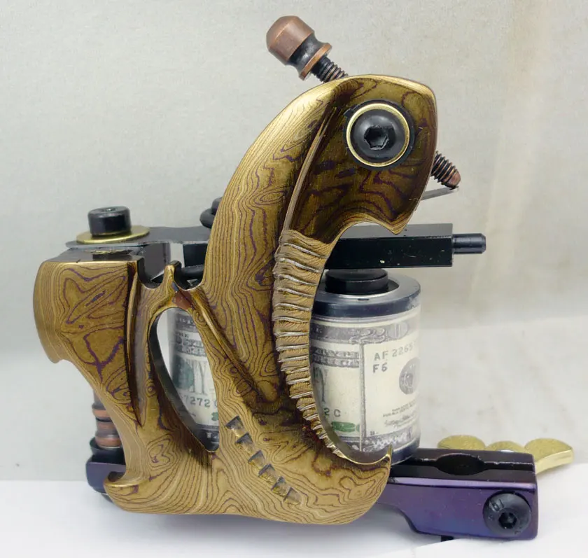 Медная тату-машинка Yaba в четырех стилях