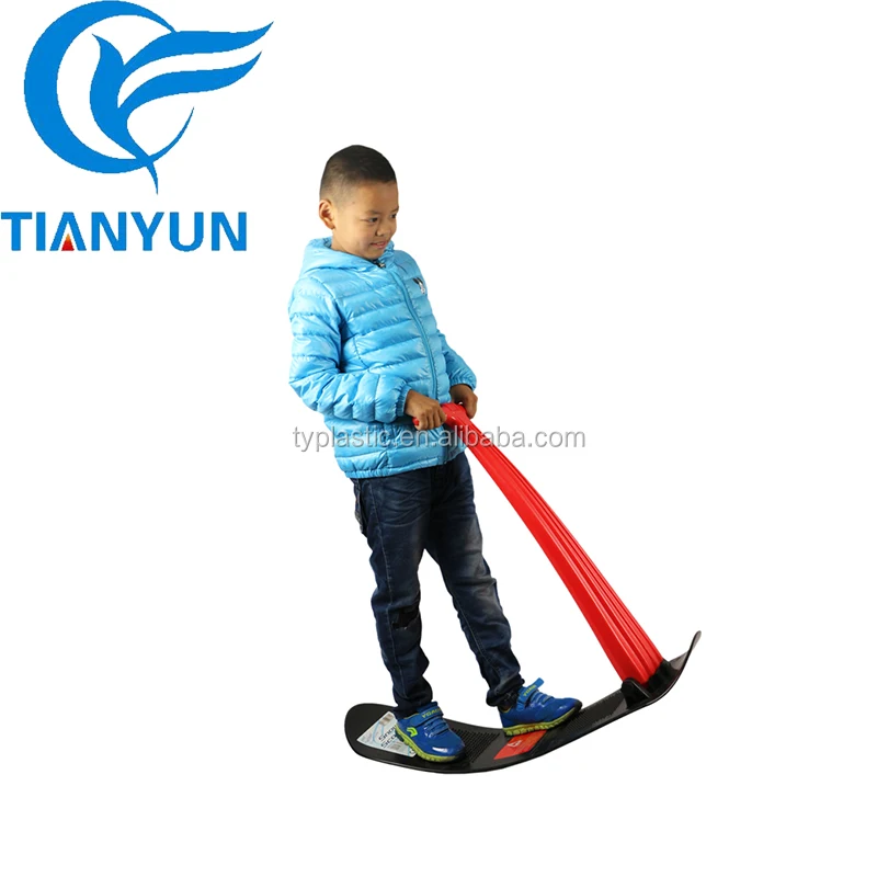 2021 Winter Toys Kids Plastic Snow Ski Scooter Sled with Metal Screw
