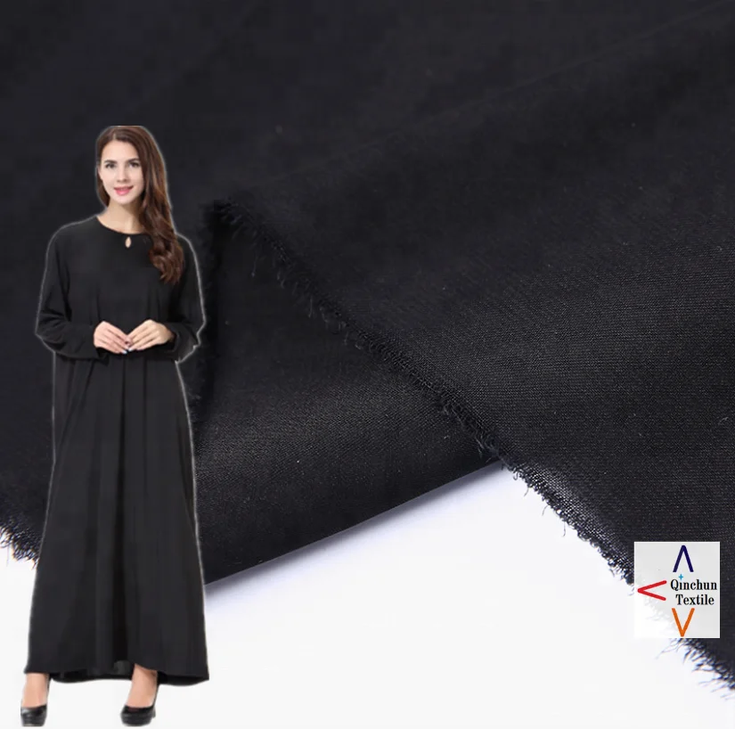 high quality formal black nida abaya fabric