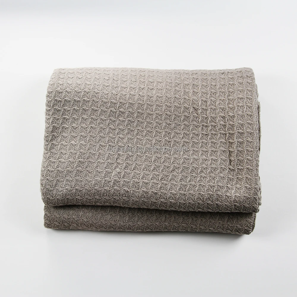 Briantex 100%cotton knitted baby blanket high quality cellular cot blanket