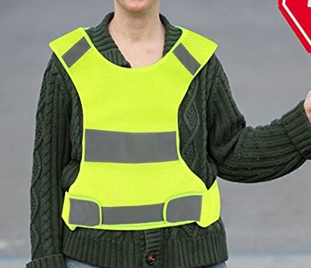 Светоотражающий Жилет для бега отражатель куртка Hi Vis Регулируемые защитные отражатели куртки