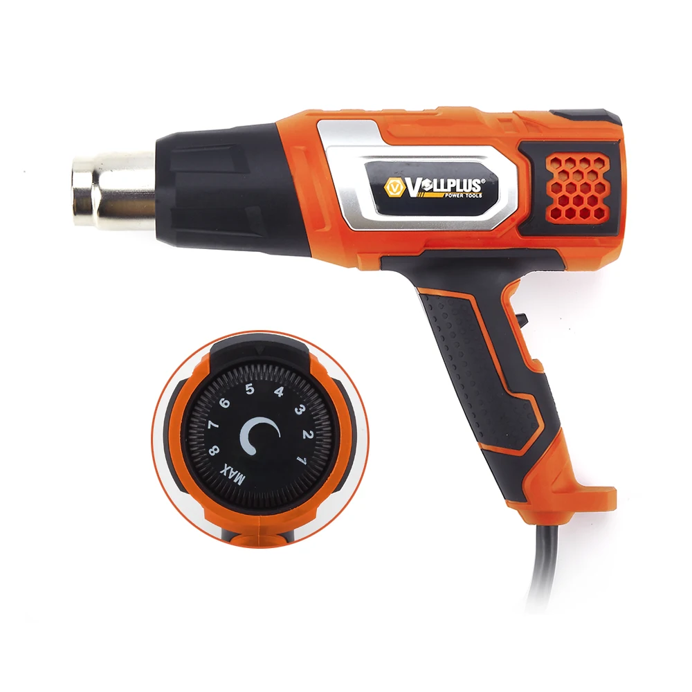 Vollplus VPHG1017 stocked product 2000W 12.5A Variable temperature 2 model heat shrink gun Heavy Duty  hot air gun heat gun