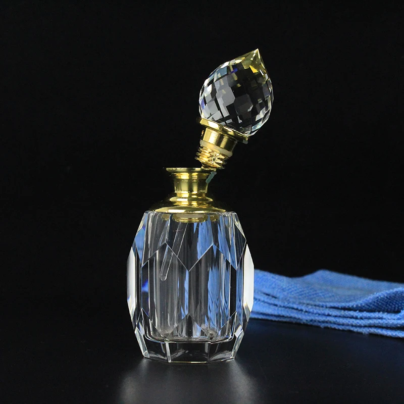 12ML Manufacturer Perfume Bottle Crystal Decorated Glass Stick Dropper Cap
