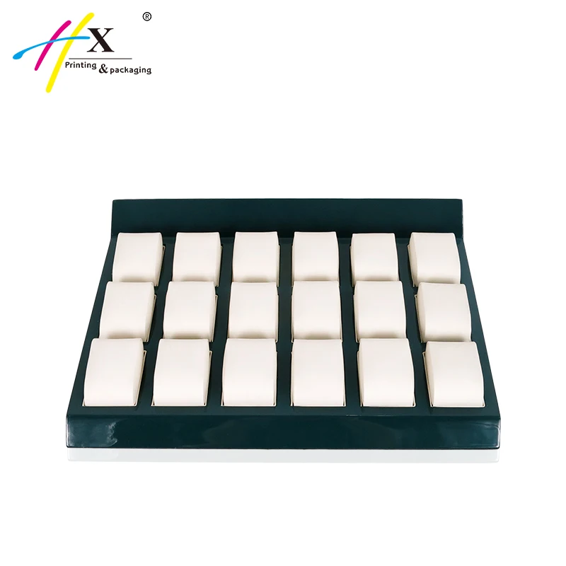 OEM hold 18 watches stand counter wooden watches display tray