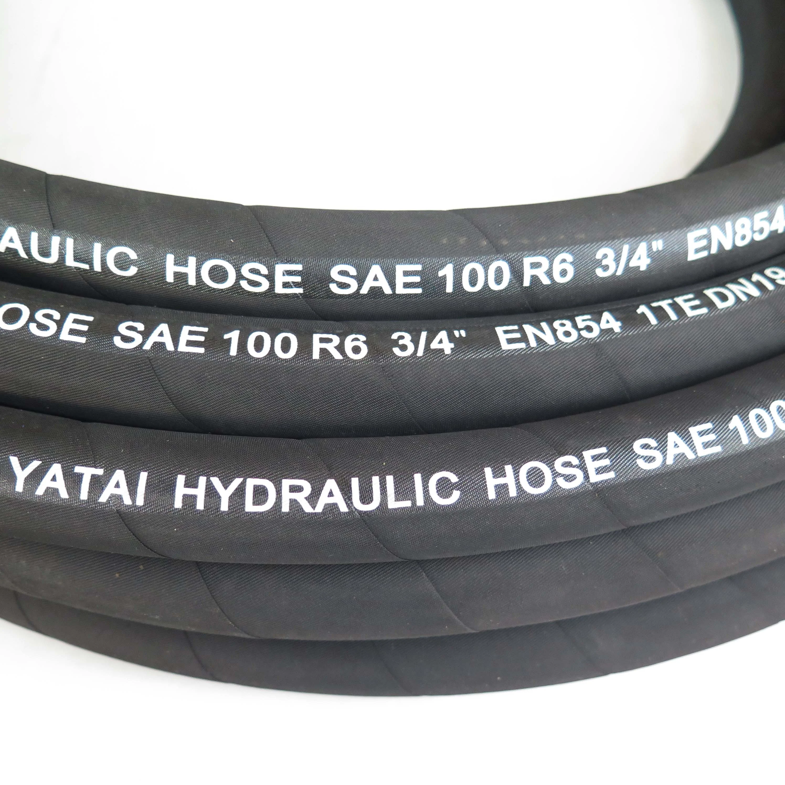 SAE 100 R6 1/2 inch black air hydraulic hose and hydraulic rubber hose