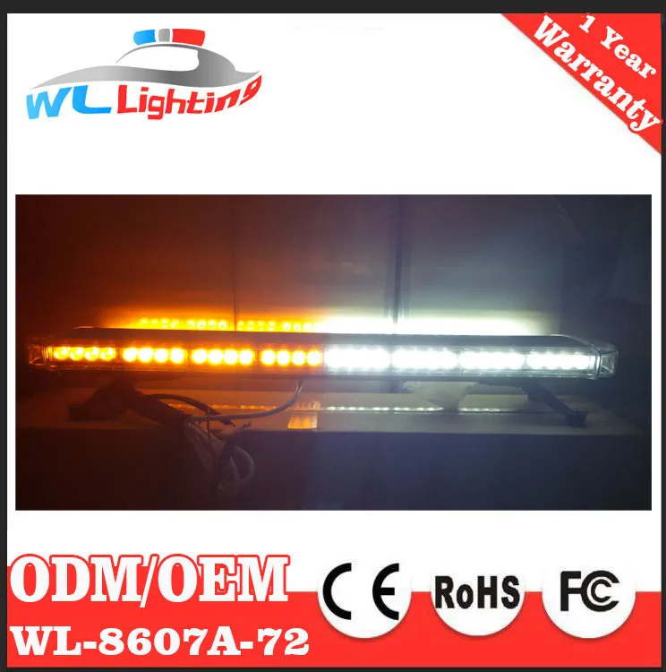 Digital Controller Amber 96cm 72W LED Car Tow Truck Emergency Hazard Warning Security Roof Top Strobe Light Bar