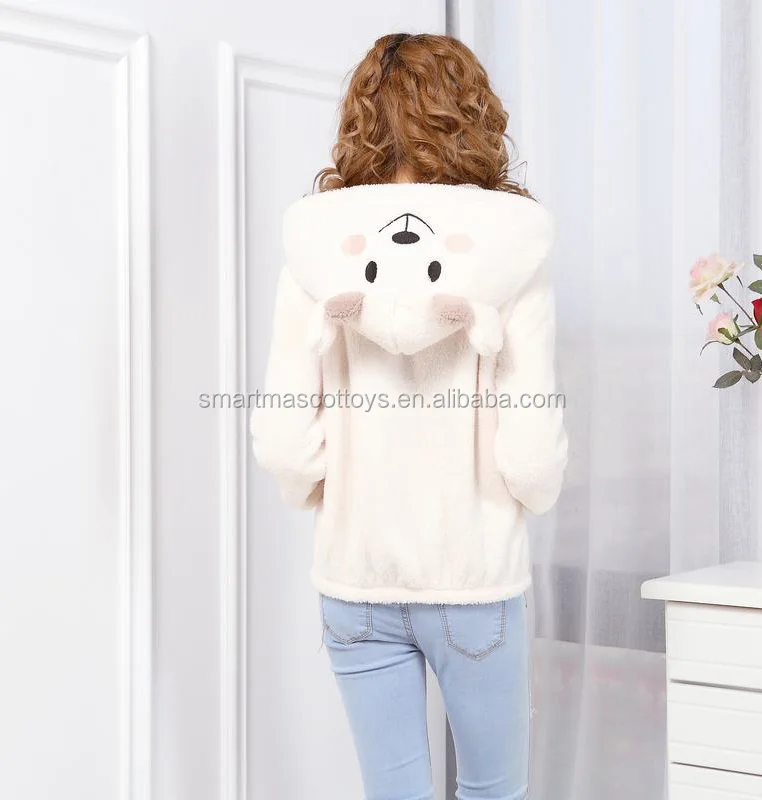 wholesale hoodies velvet sheep animal hoodie with ears