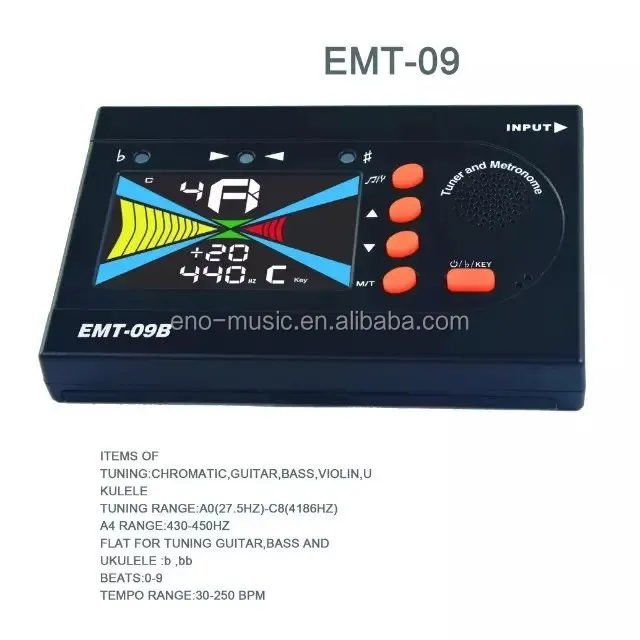 Цветной полноэкранный ЖК-дисплей Metro-тюнер/3 в 1 Самая дешевая гитара/бас/скрипка/укулеле/хроматический тюнер
