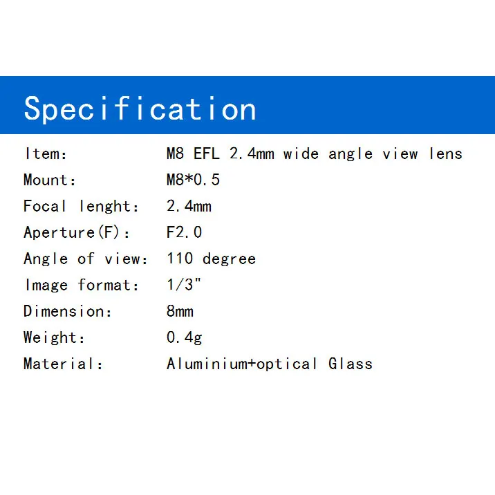 Объектив с креплением AR0330 1/3 мм, 2,4 дюйма, M8 * 0,5, угол обзора 120 градусов, HD, 2 МП, для OV4689, cmos-сенсор, Роботизированная камера для мытья пола