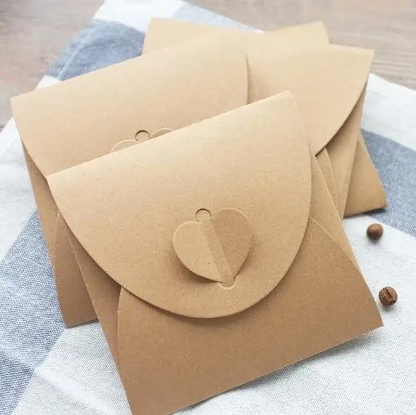 Kraft CD Paper Case Blank Kraft Envelopes Natural Color Plain Kraft Paper Envelope CD/DVD Paper bag