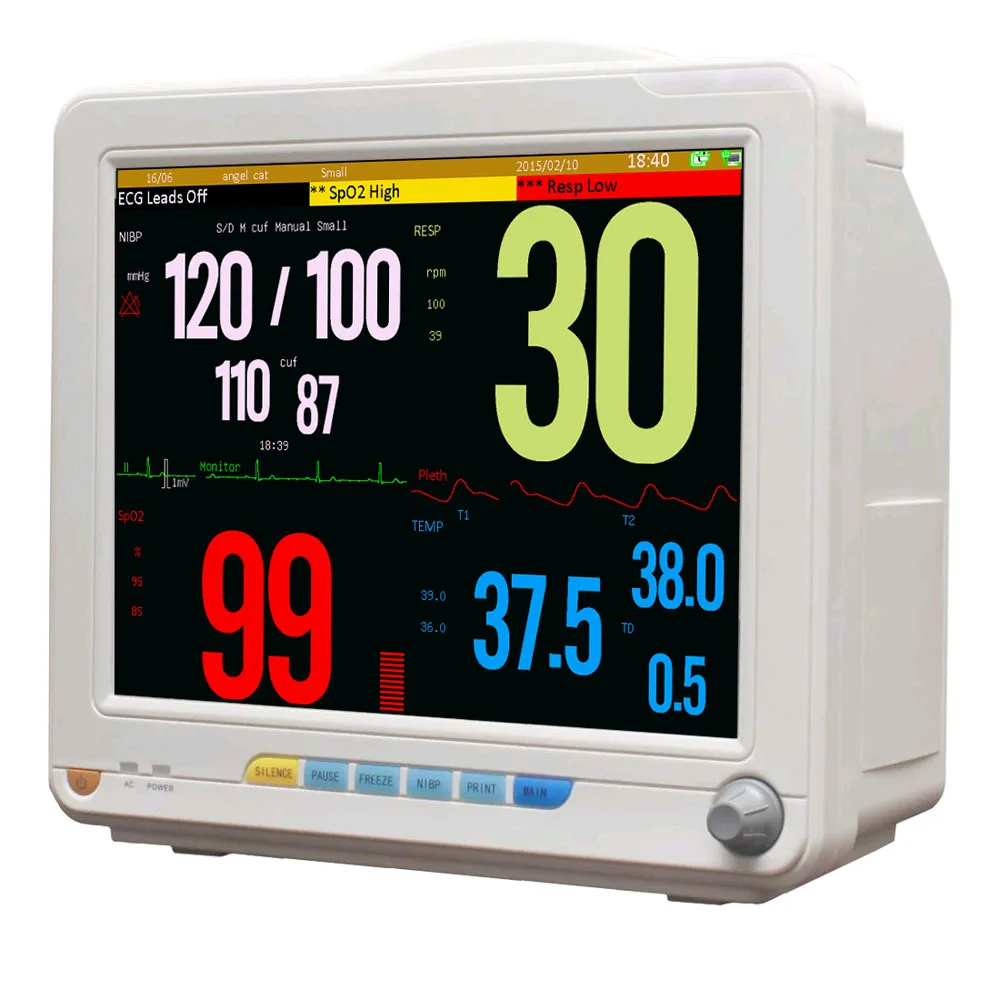 Factory price 12.1 inch multi parameter animal veterinary Vital Signs Monitor for vet cat dog pet