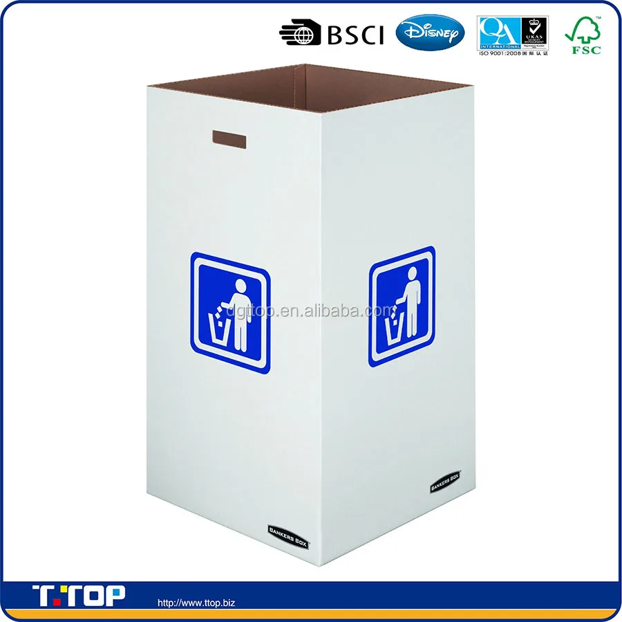 
Bankers Box Large Trash and Recycling Corrugated Waste Bins 
