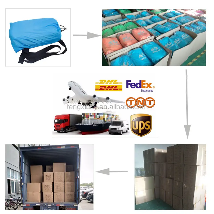 Outdoor Inflatable Lounger Air Sofa Lounge with Pillow Headrest 