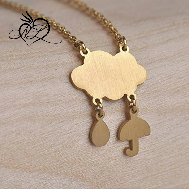 Cloud Lighting Bolt Sunny Necklace - Rain Earring Best Friend Necklaces