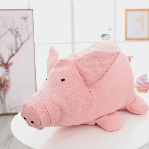 new summer toy kids room decoration accessories ramie fabric stuffed animal soft toy fox pig crocodile
