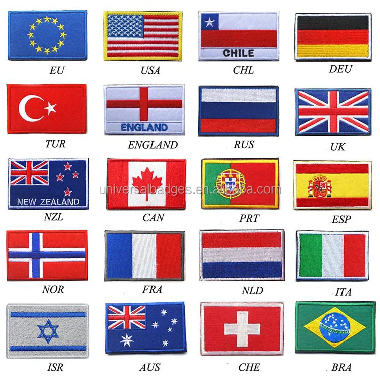 Embroidered UK flag patch country flag patches Proud to be British