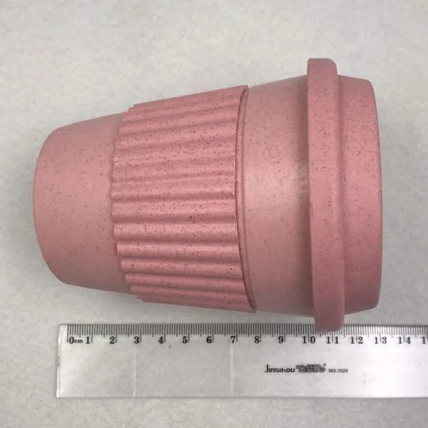 Factory Wholesale Custom Reusable Bamboo Fiber Coffee Cup With Lid And Sleeve