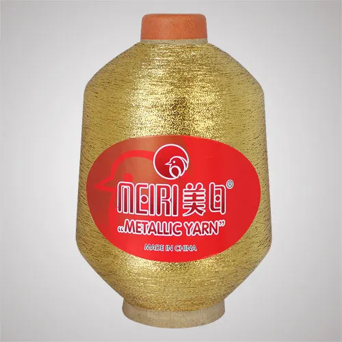 High-strength China-made gold and silver thread polyester metallic glitter yarn
