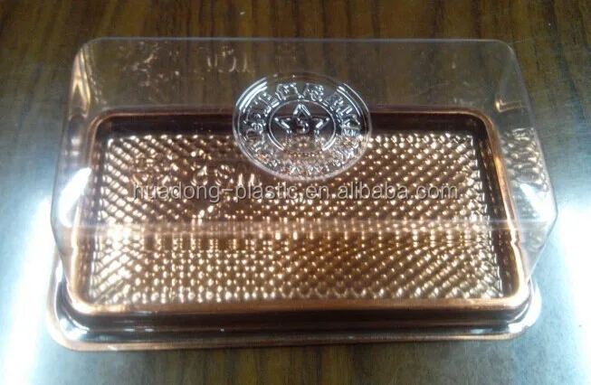 Disposable plastic blister cake /bread box/container