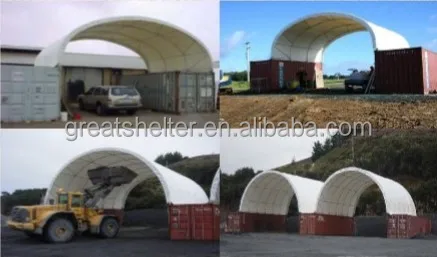 Gs 20' to 50' Wide PVC Container Shelter Tent C2020 2620c C3340 Steel Frame
