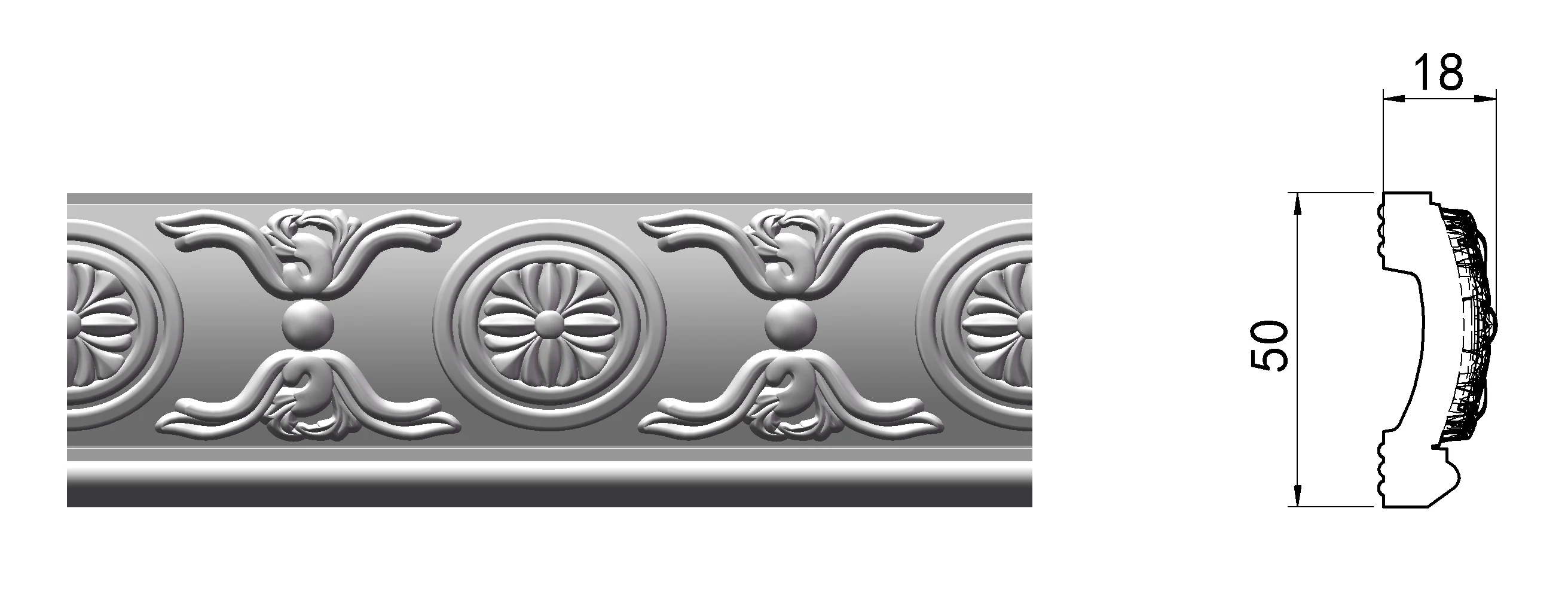 high quality eps foam cornice for decoration