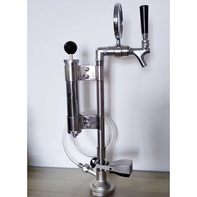 homebrew Manual Beer keg pump with beer faucet & A type coupler&medallion, plate type beer pump unit