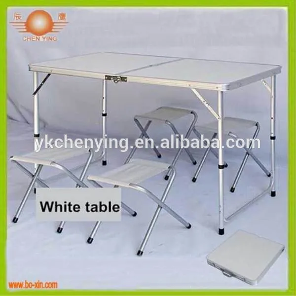 белый алюминиевый складной стол для пикника наборы