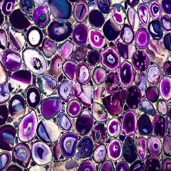 
Luxury Stone, Purple Agate Slab, Purple Semiprecious Onyx Stone Slabs  (60402886488)