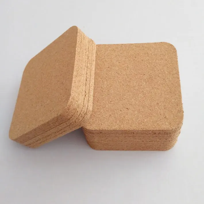 Promotional blank cheap cork coasters soft cork mat