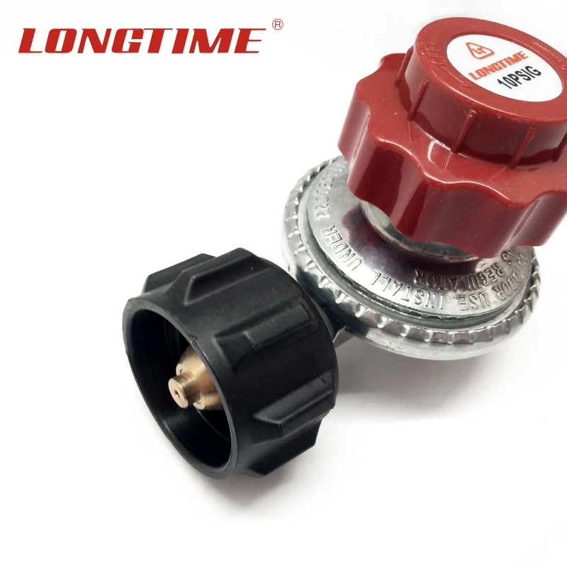 
LONGTIME 0-10 PSI 4 Feet Hose Propane Gas Camper Regulator with 3/8