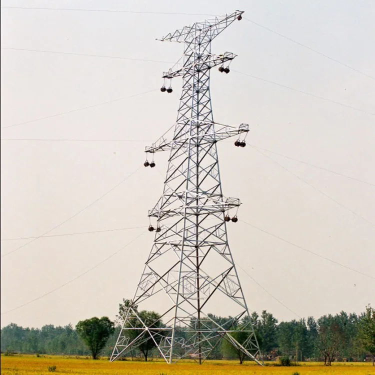 35M Hot dip galvanized lattice angle steel telecommunication tower