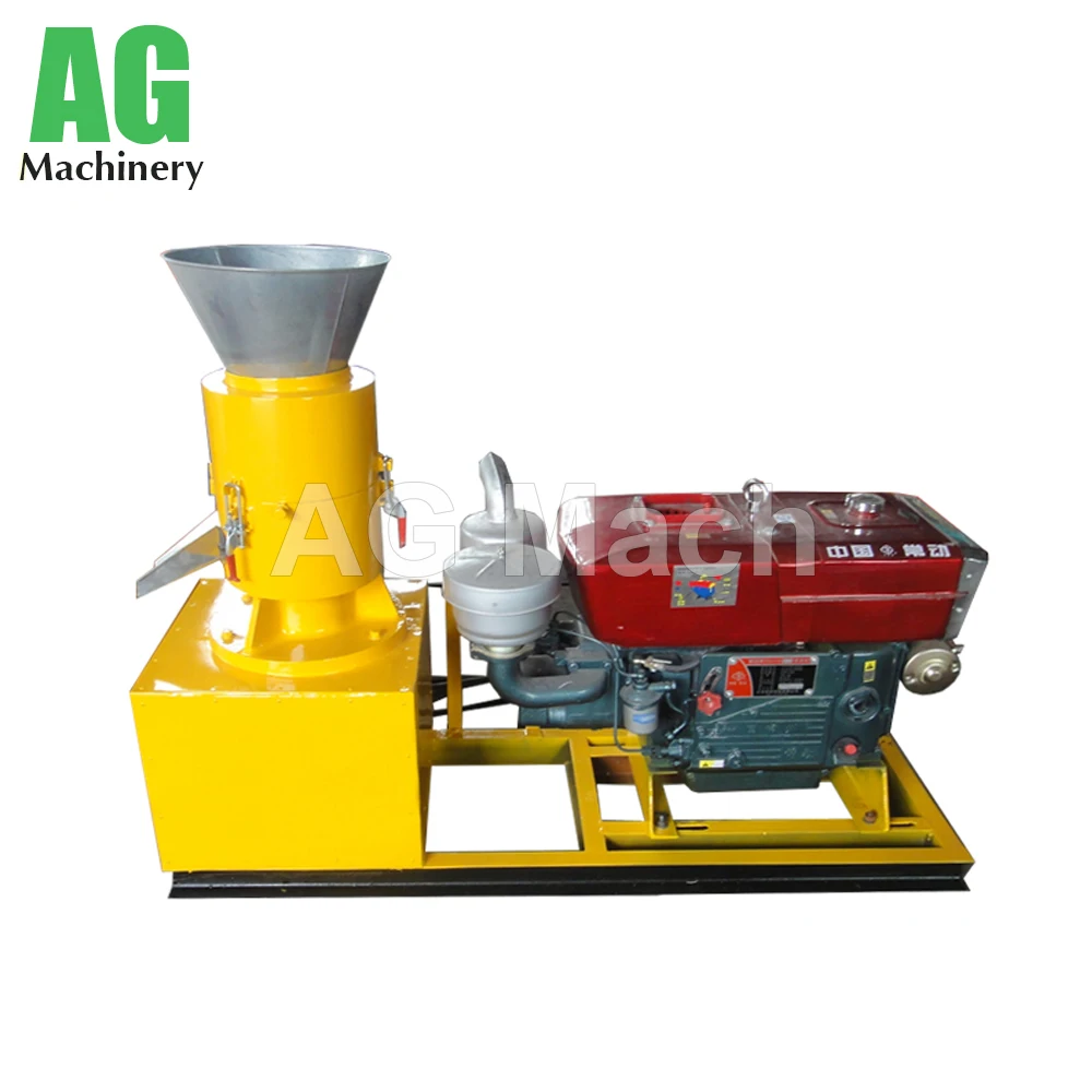 Professional supplier diesel wood pellet extruder mini wood pellet mill